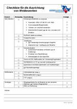 Checkliste für die Ausrichtung von Wettbewerben